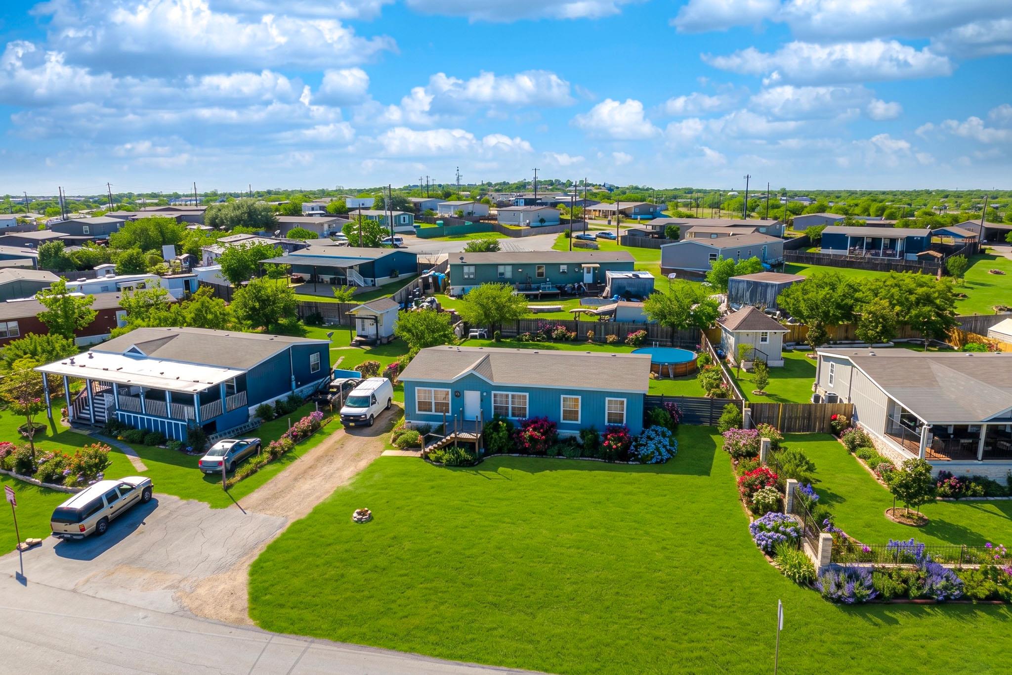 A vibrant community setting with well-maintained 