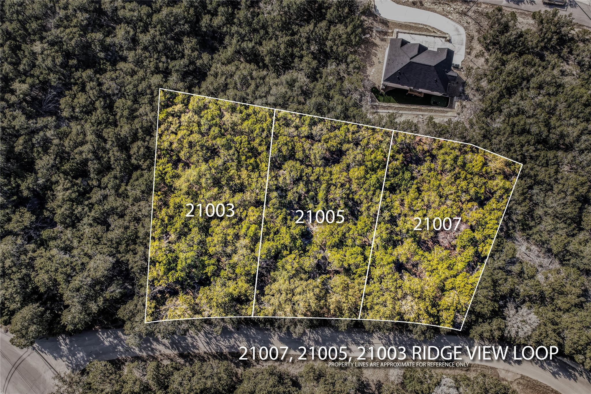 Aerial view of property's location with property 