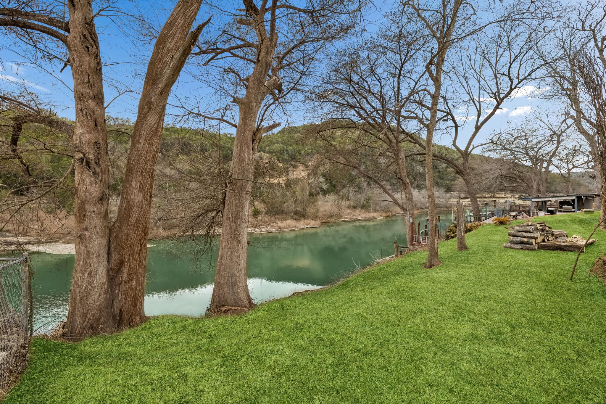 Water view with a mountainous background