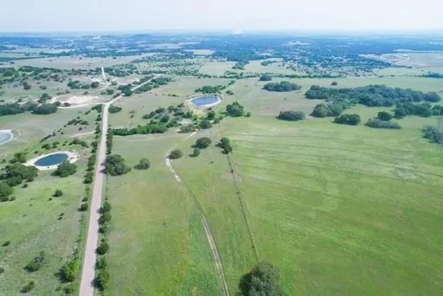 Aerial view of sparsely populated area