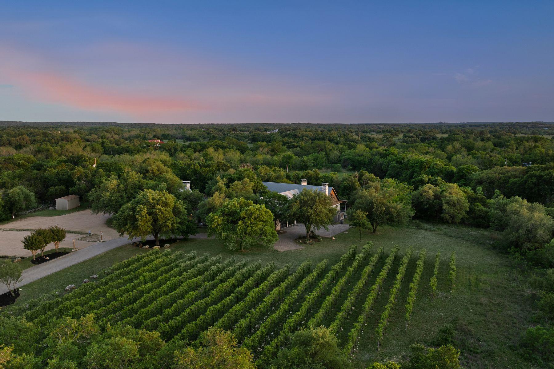 Aerial view at dusk of a view of rural / pastoral