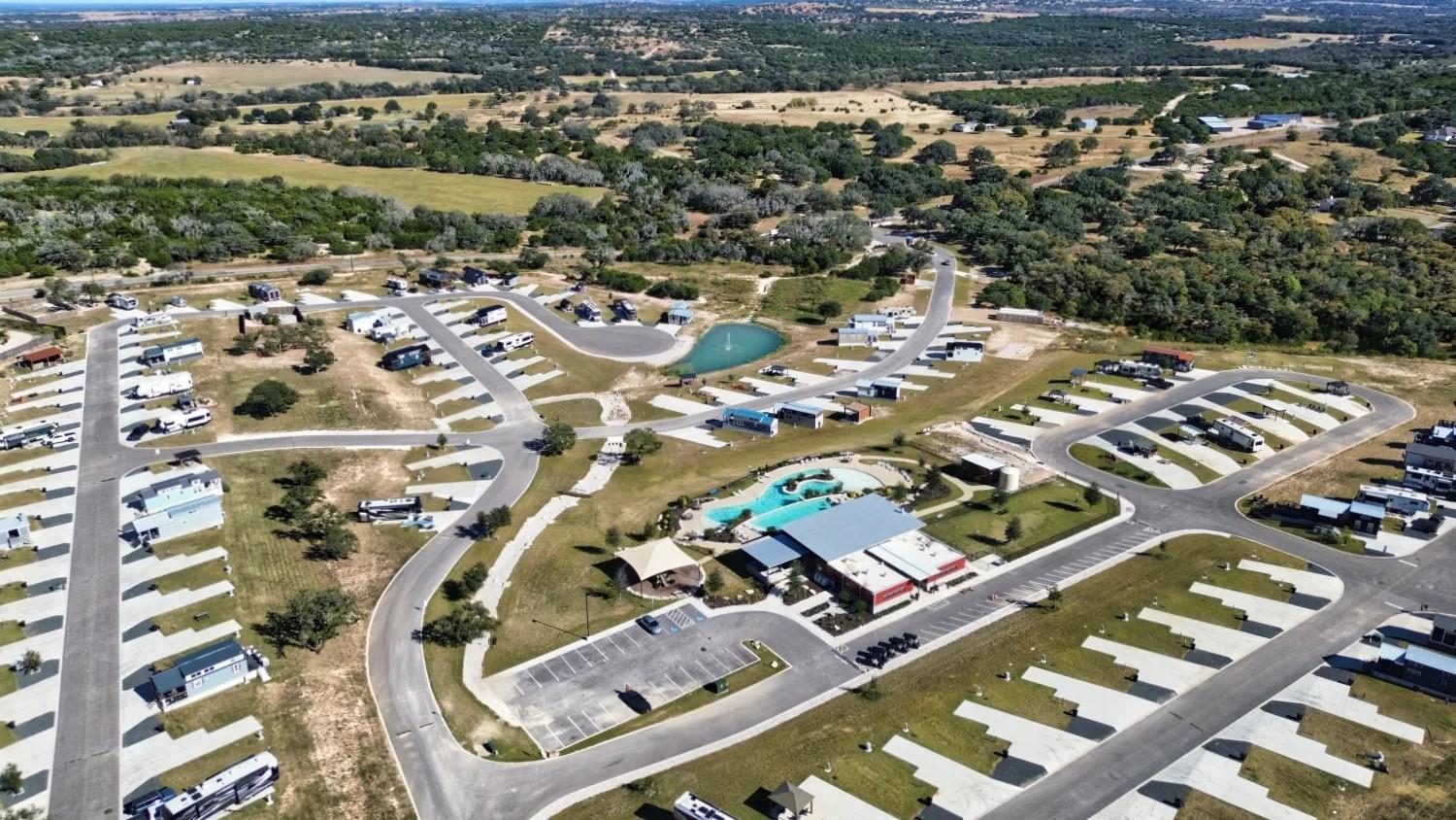 Aerial overview of property's location