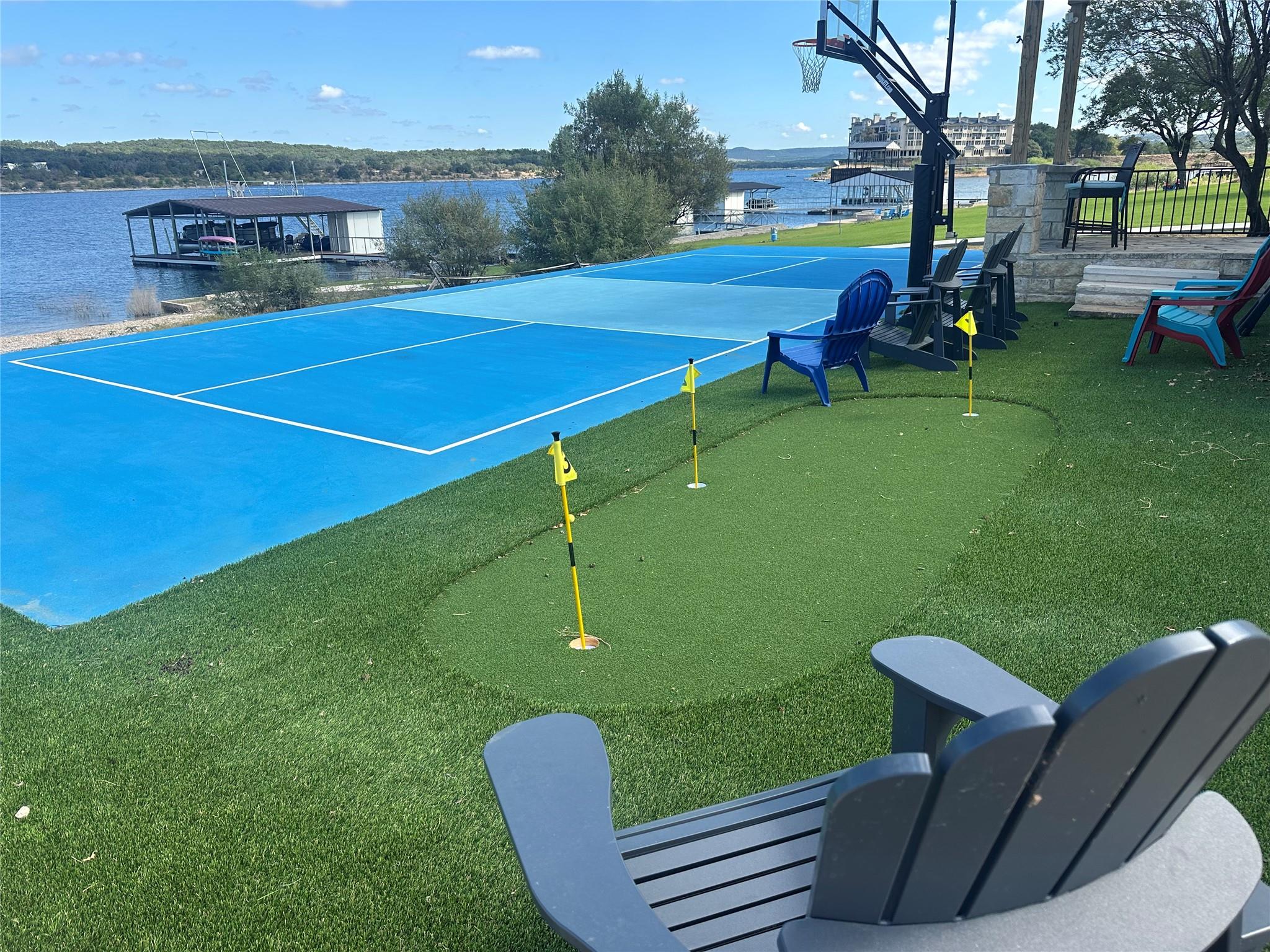 Lakeside recreational areas feature a private mul
