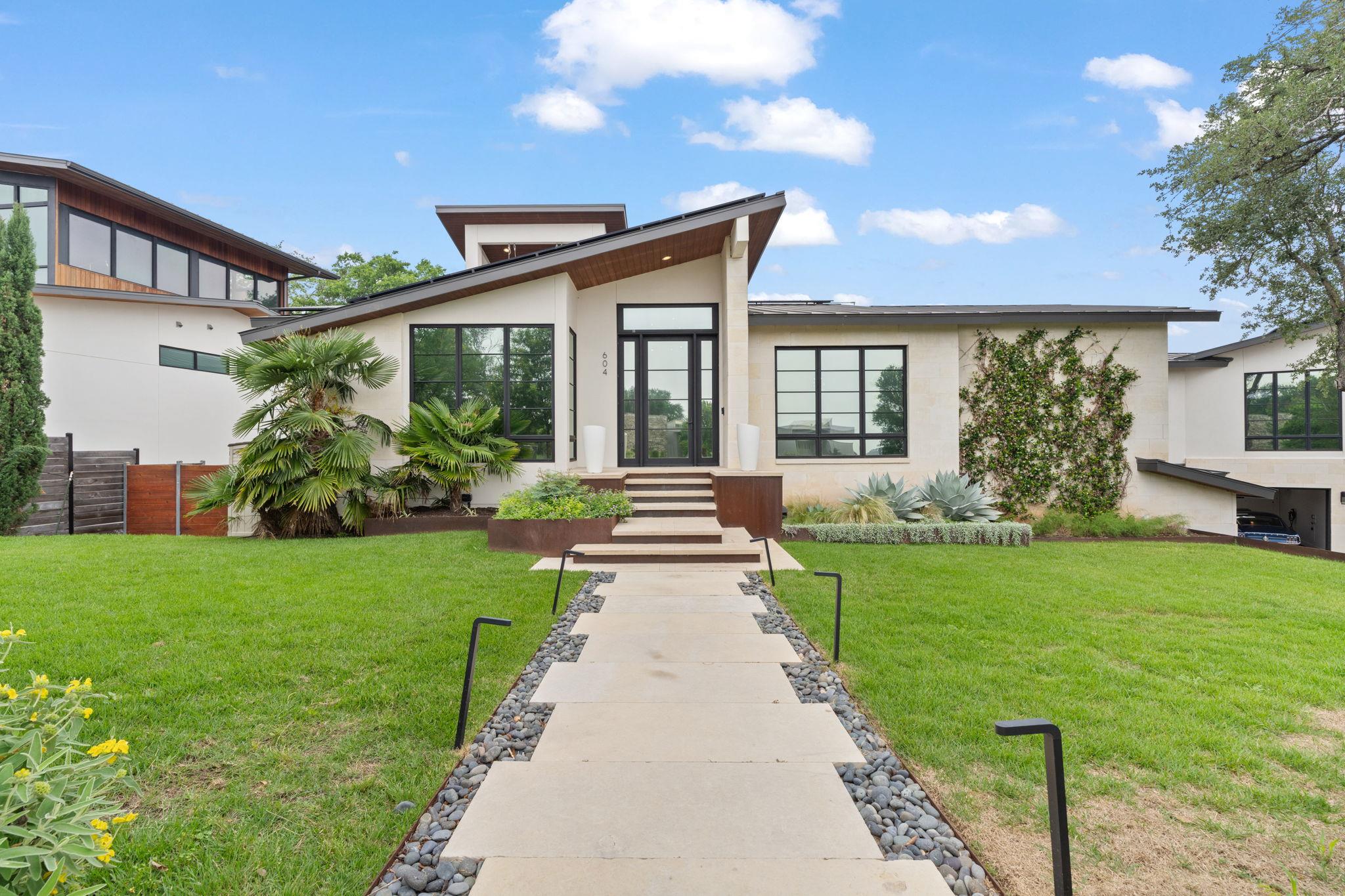 Contemporary architectural style featuring a mult