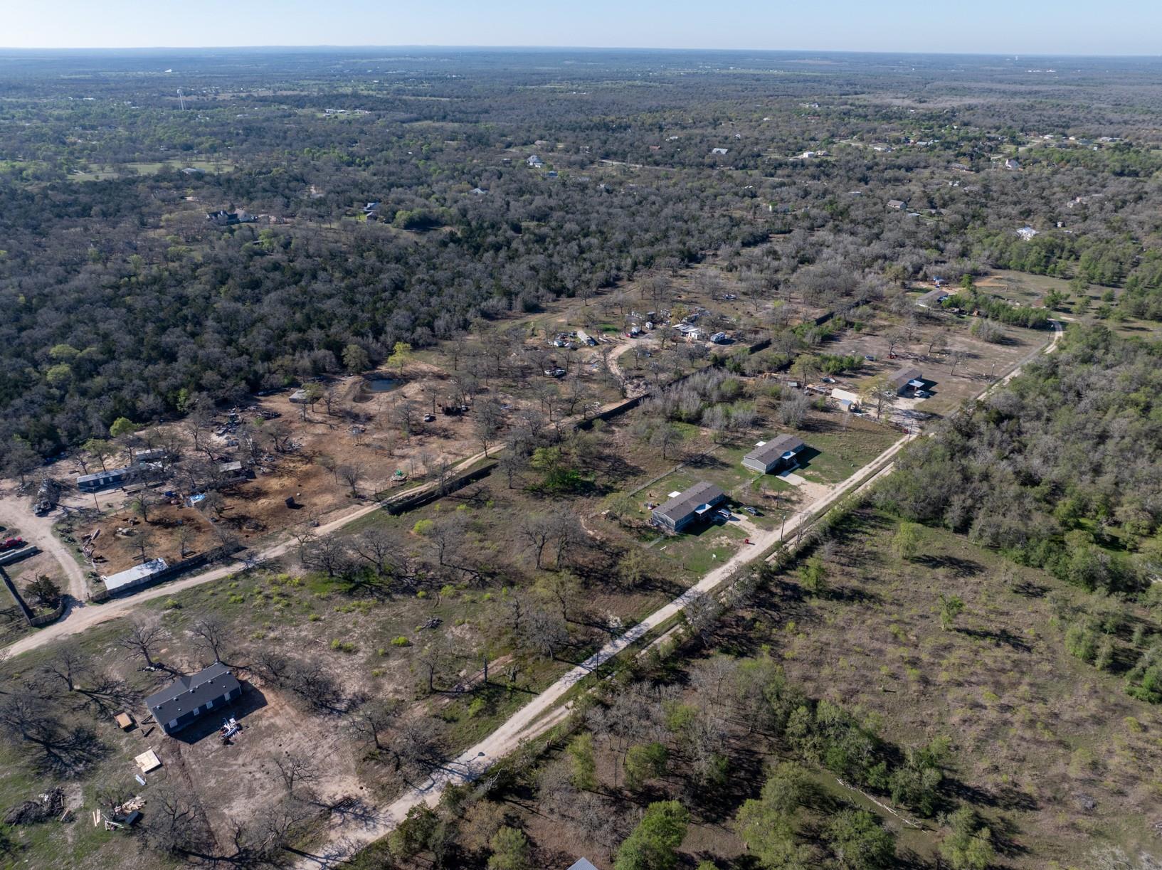 Aerial overview of property's location with a hea
