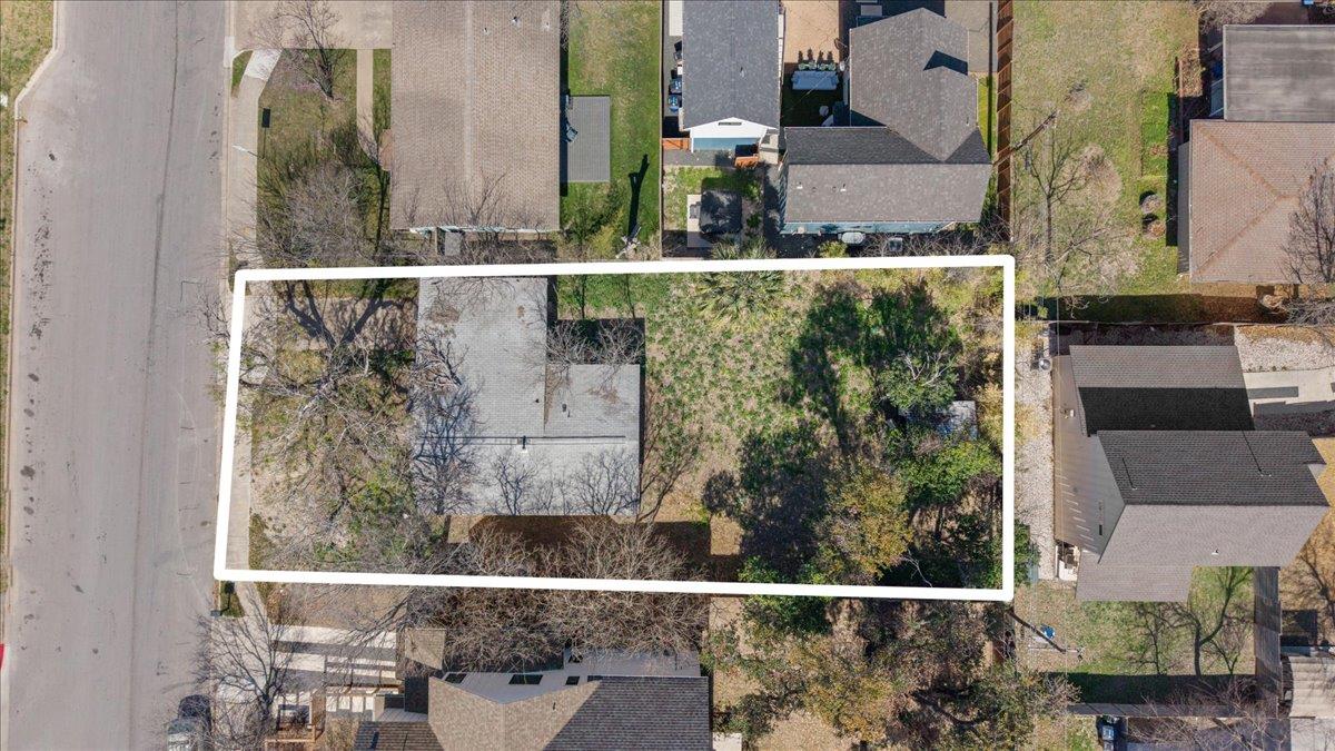 Aerial perspective of suburban area featuring pro