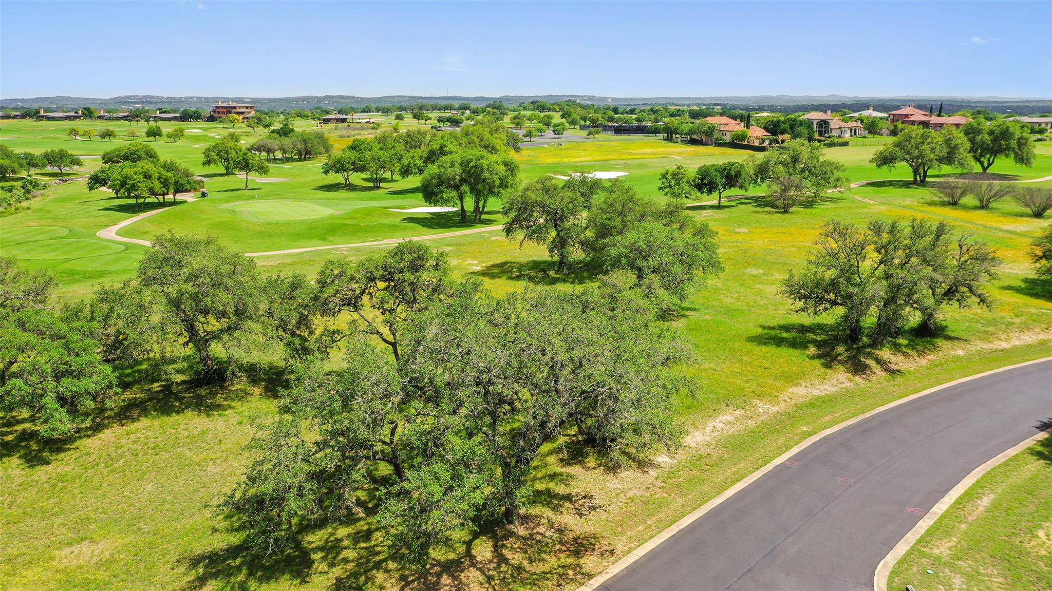 Aerial view of a golf course