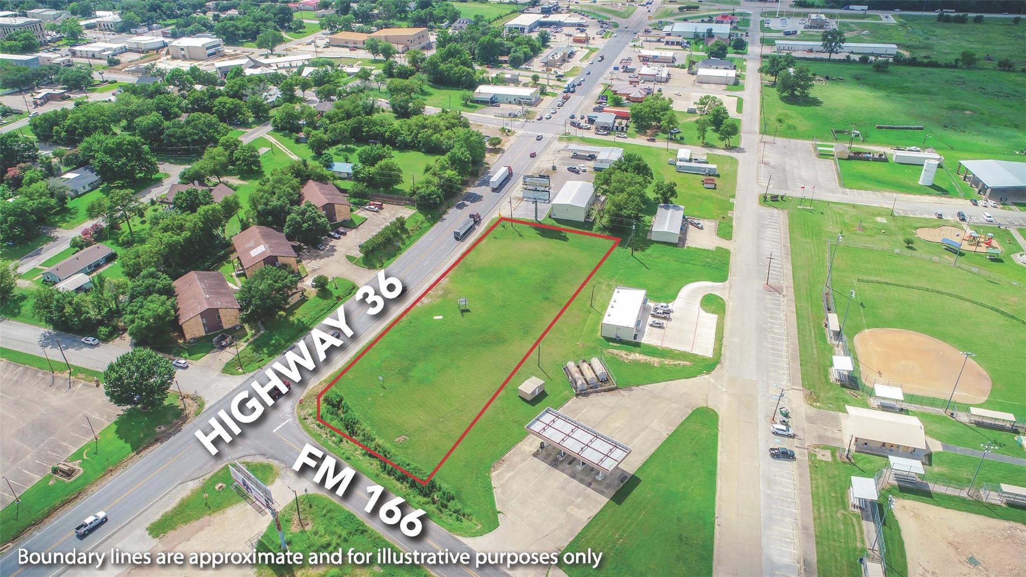 Birds eye view of property