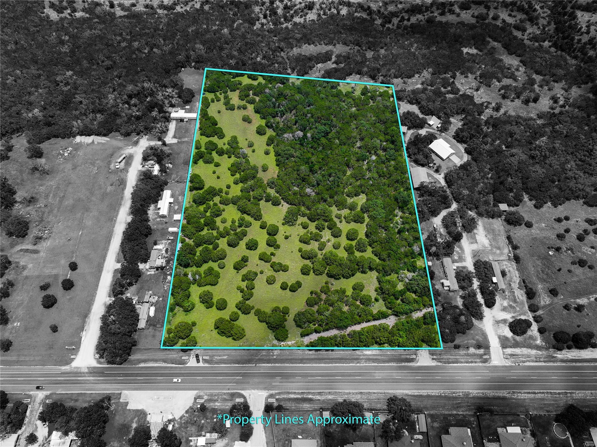 Aerial view of property's location featuring prop
