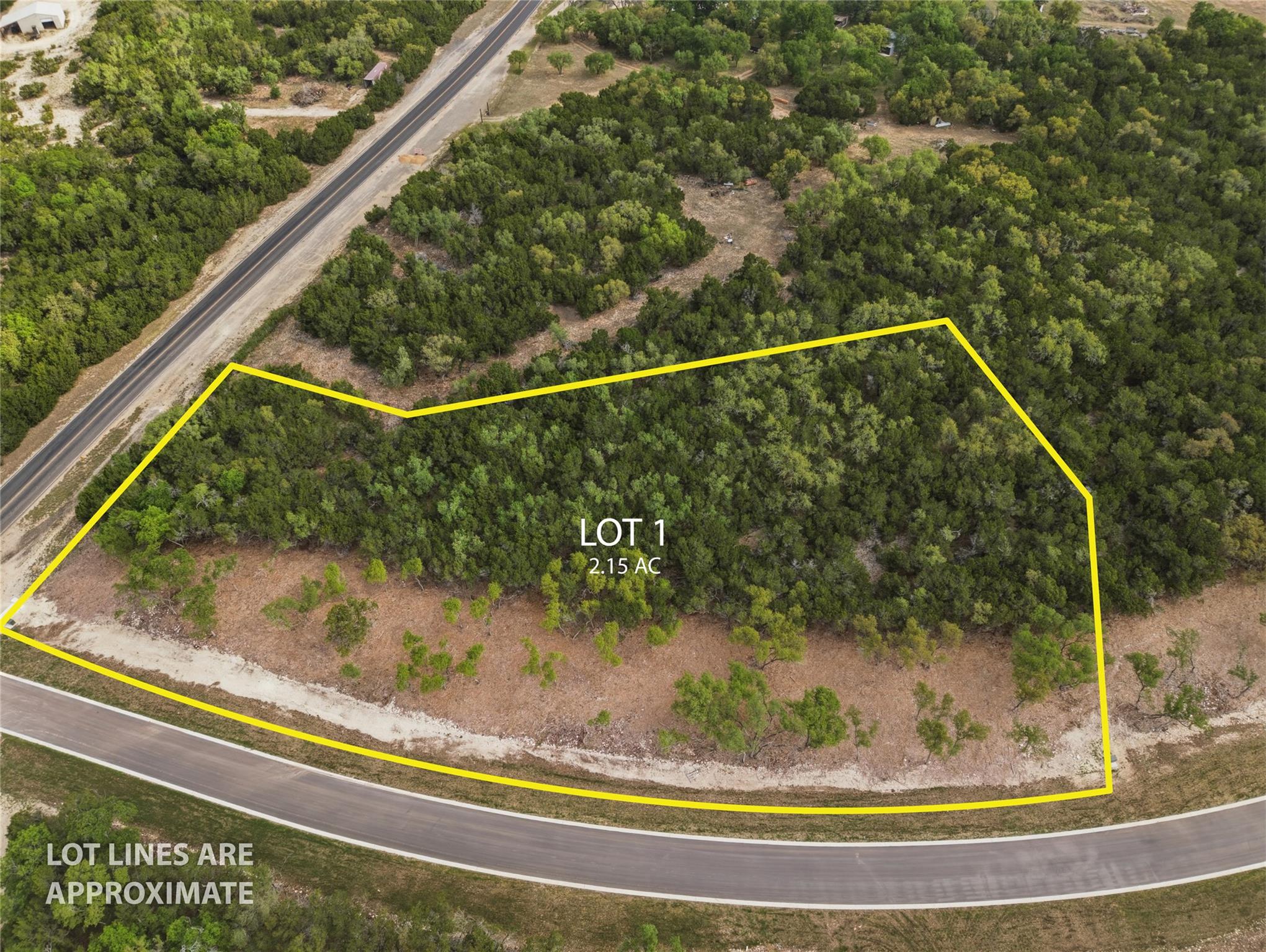 This property features 2.15 acres of land, predom