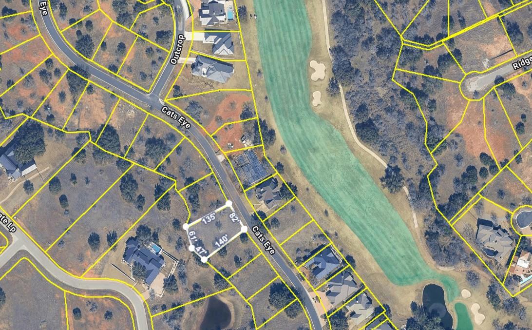 Aerial view of property's location with property 