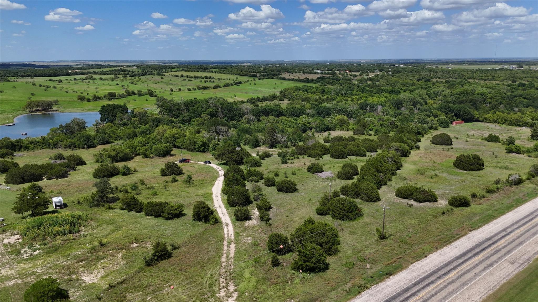 View of rural area with a large body of water