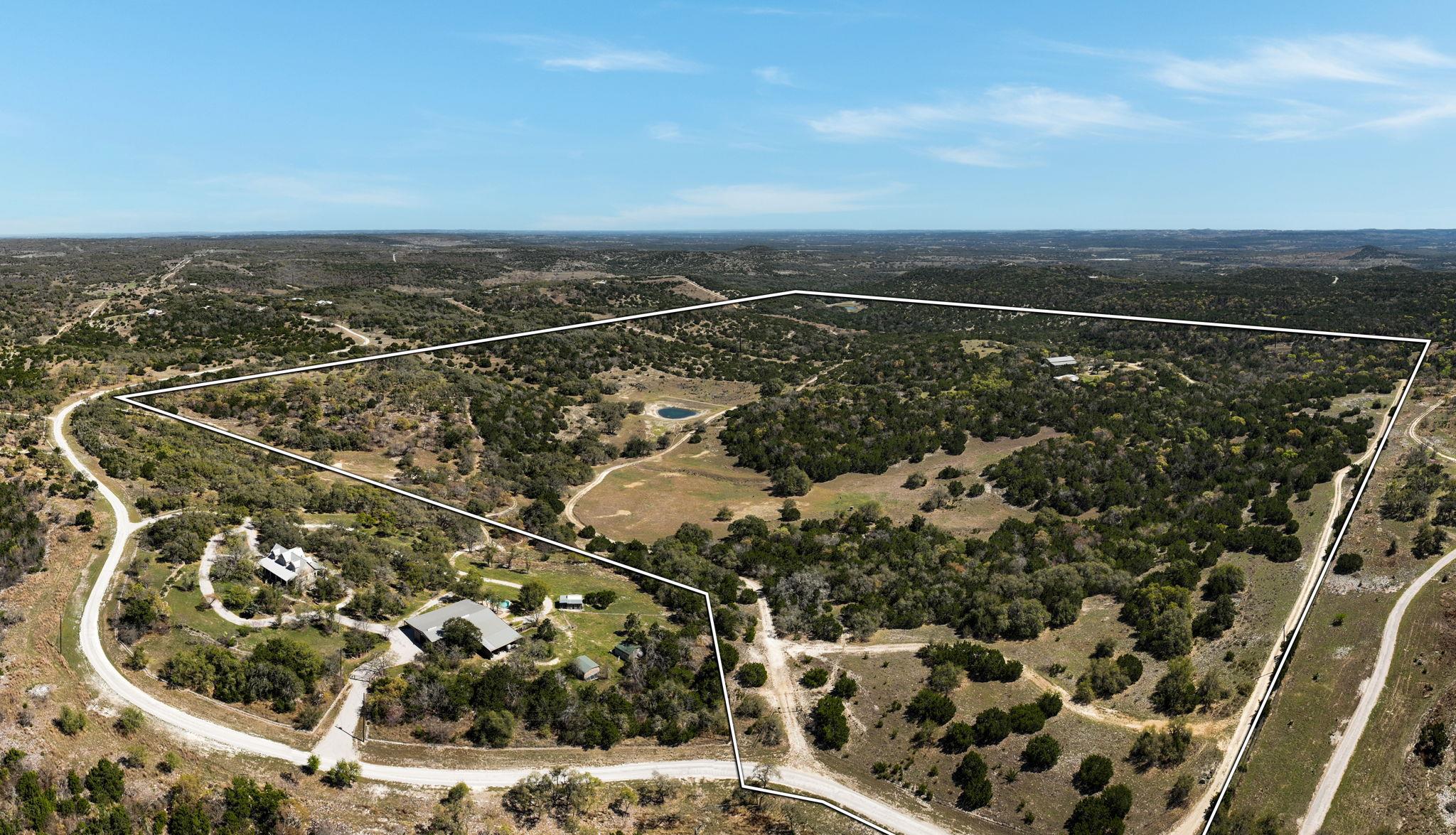 View of rural area with property parcel outlined