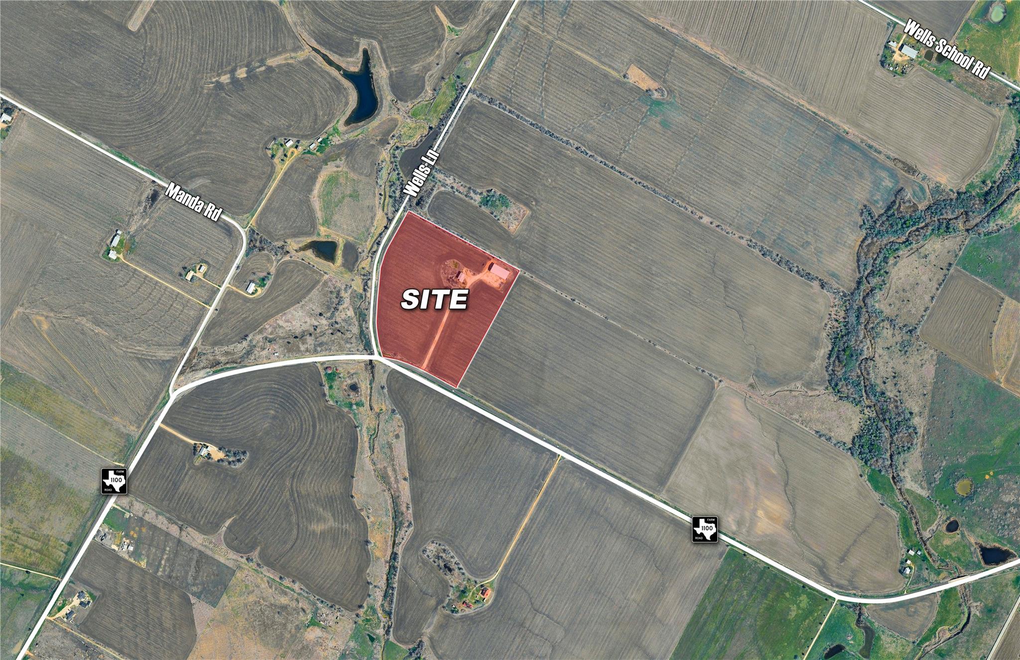 Map / location with property parcel outlined