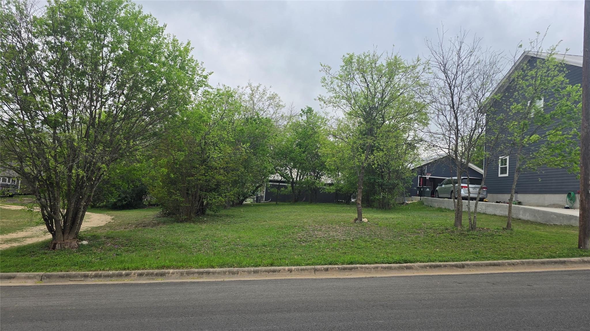 View of grassy yard