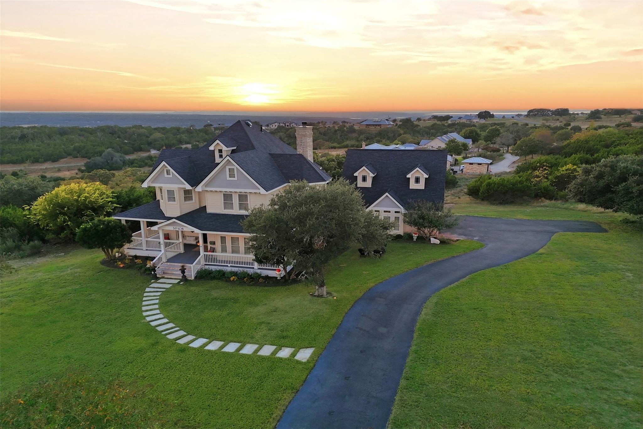 View from above of property