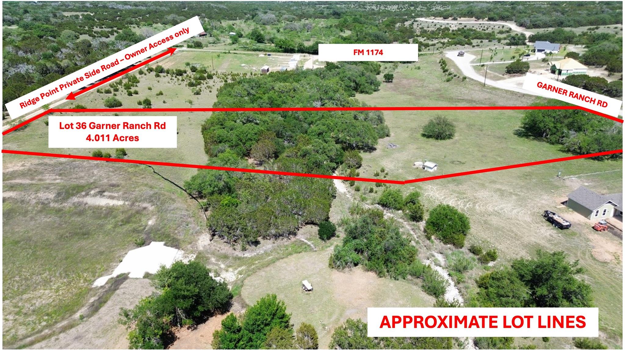 Aerial overview of property's location with prope