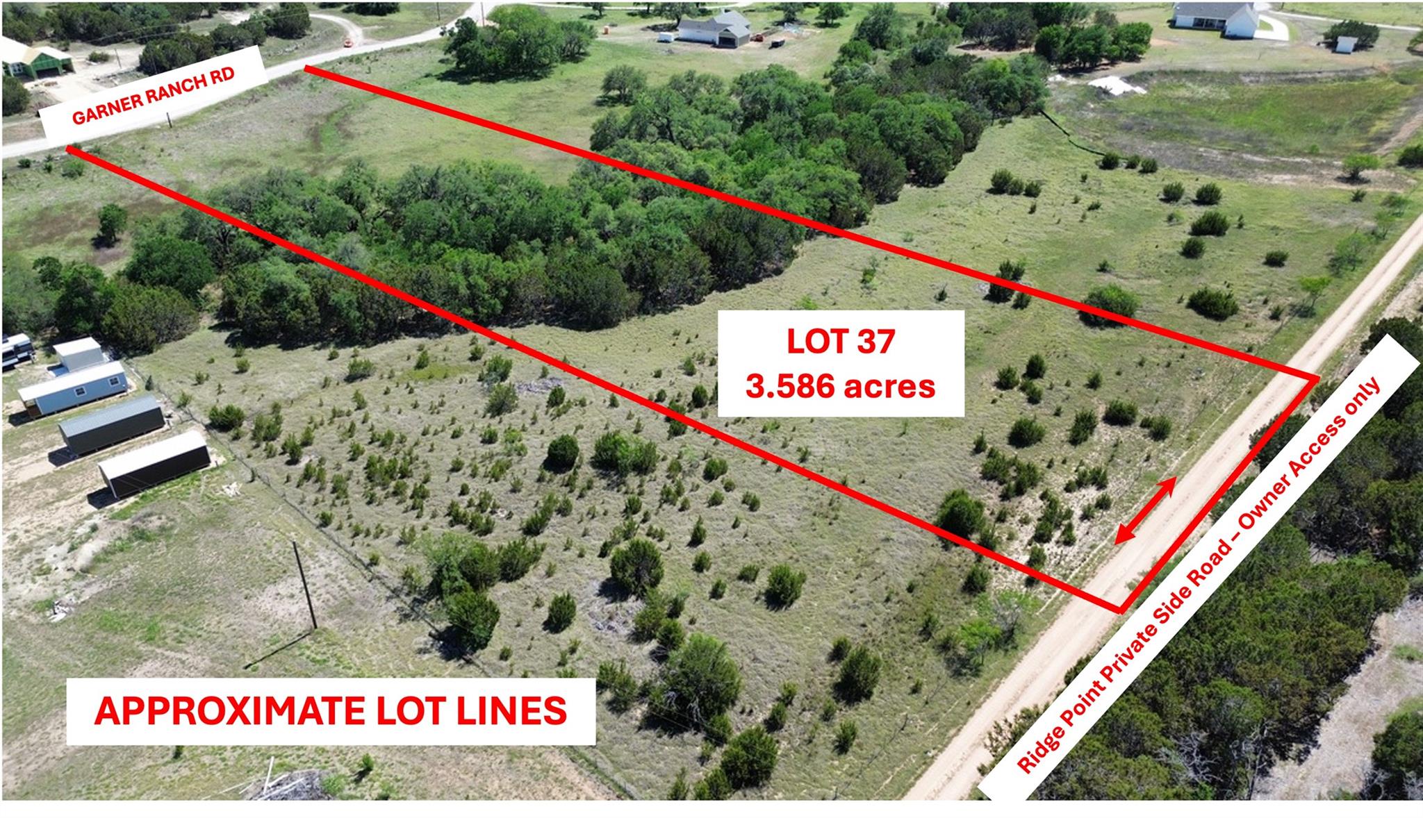 Aerial view of sparsely populated area featuring 