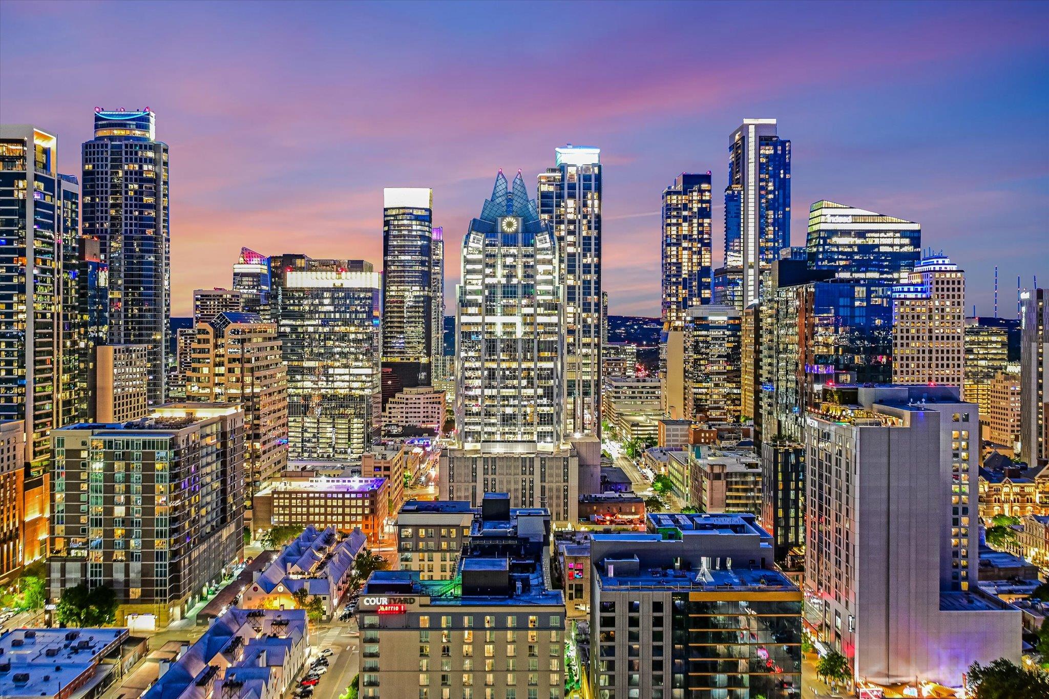 View of city skyline