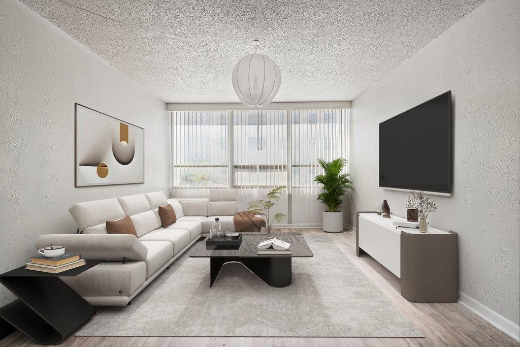 Natural light floods this inviting living space, 