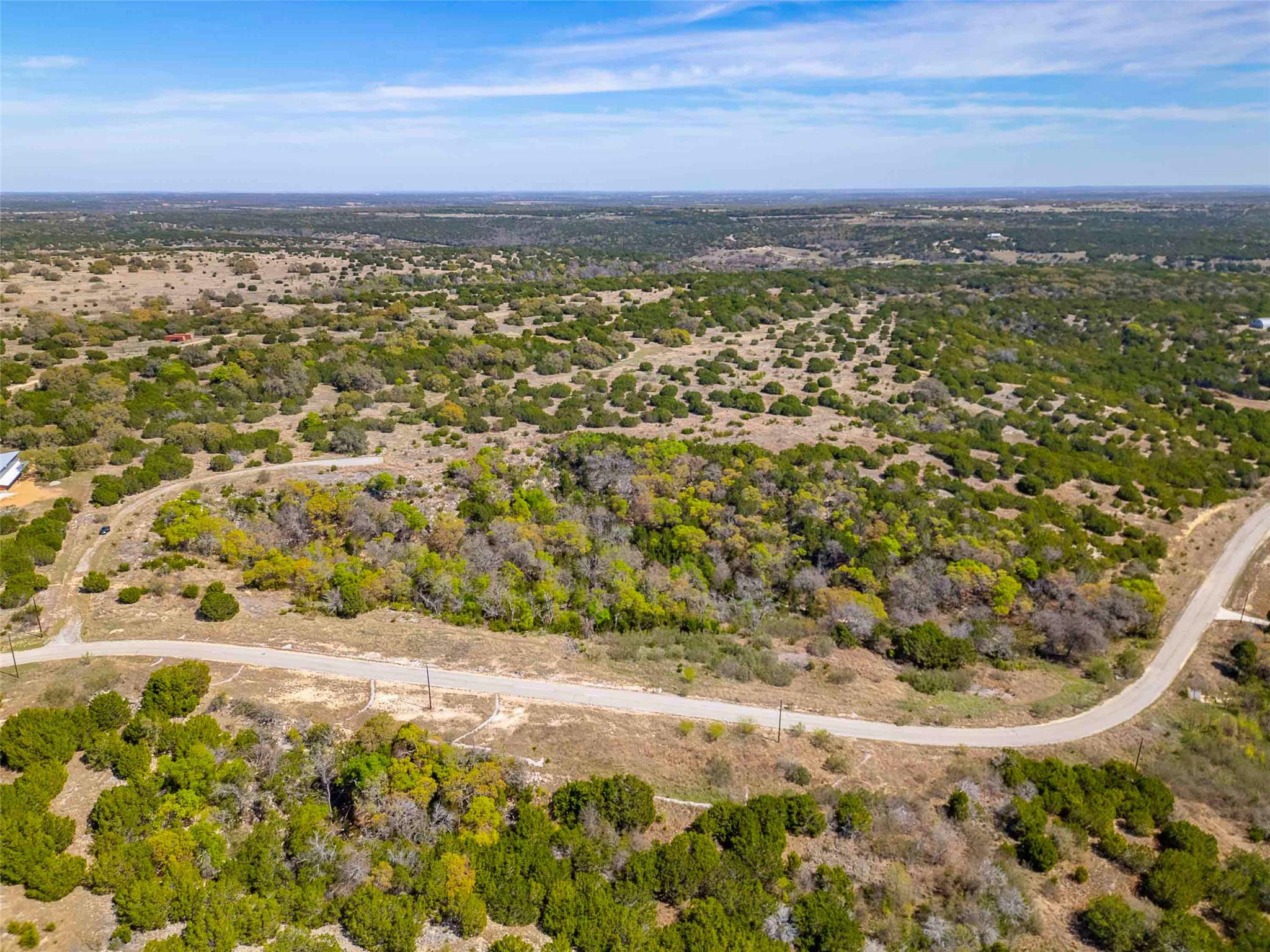 Aerial view of sparsely populated area