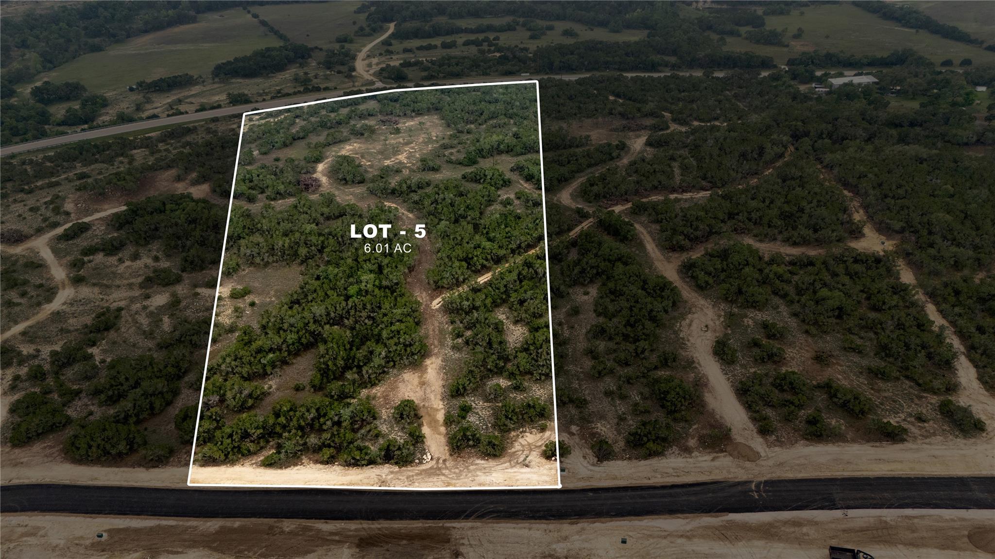 Aerial Survey. Displaying the outline and acreage