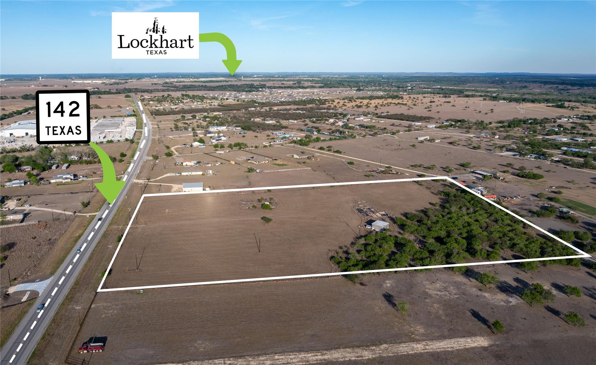 View of rural area with property parcel outlined