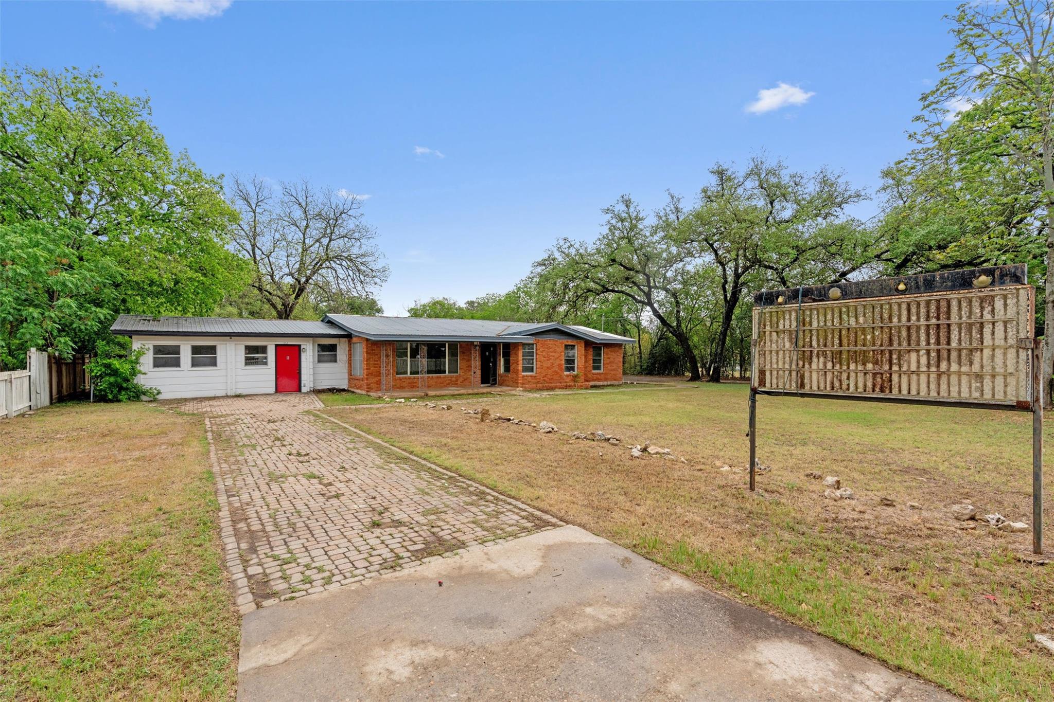 View of front of home featuring driveway