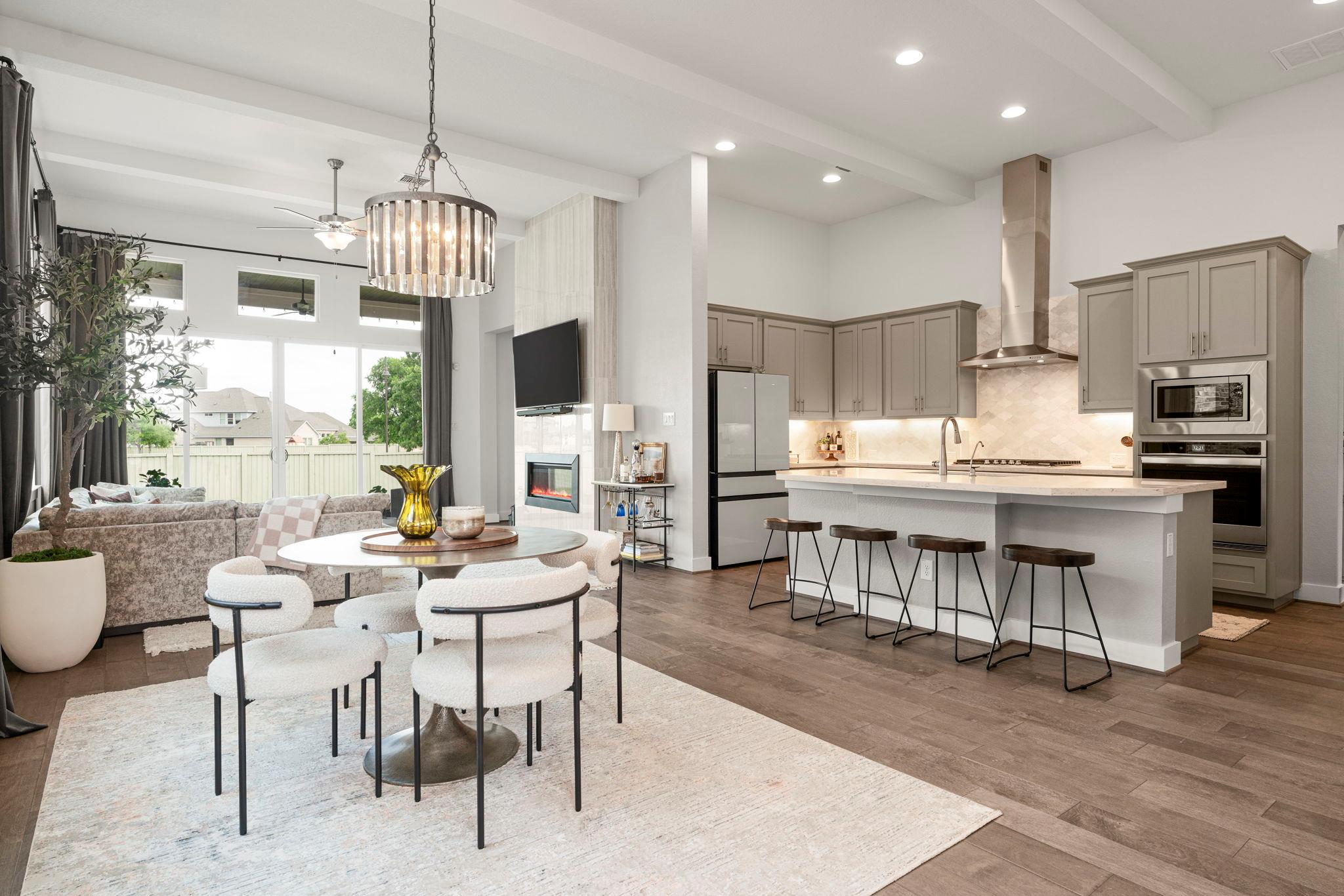 This property features an open-concept living are