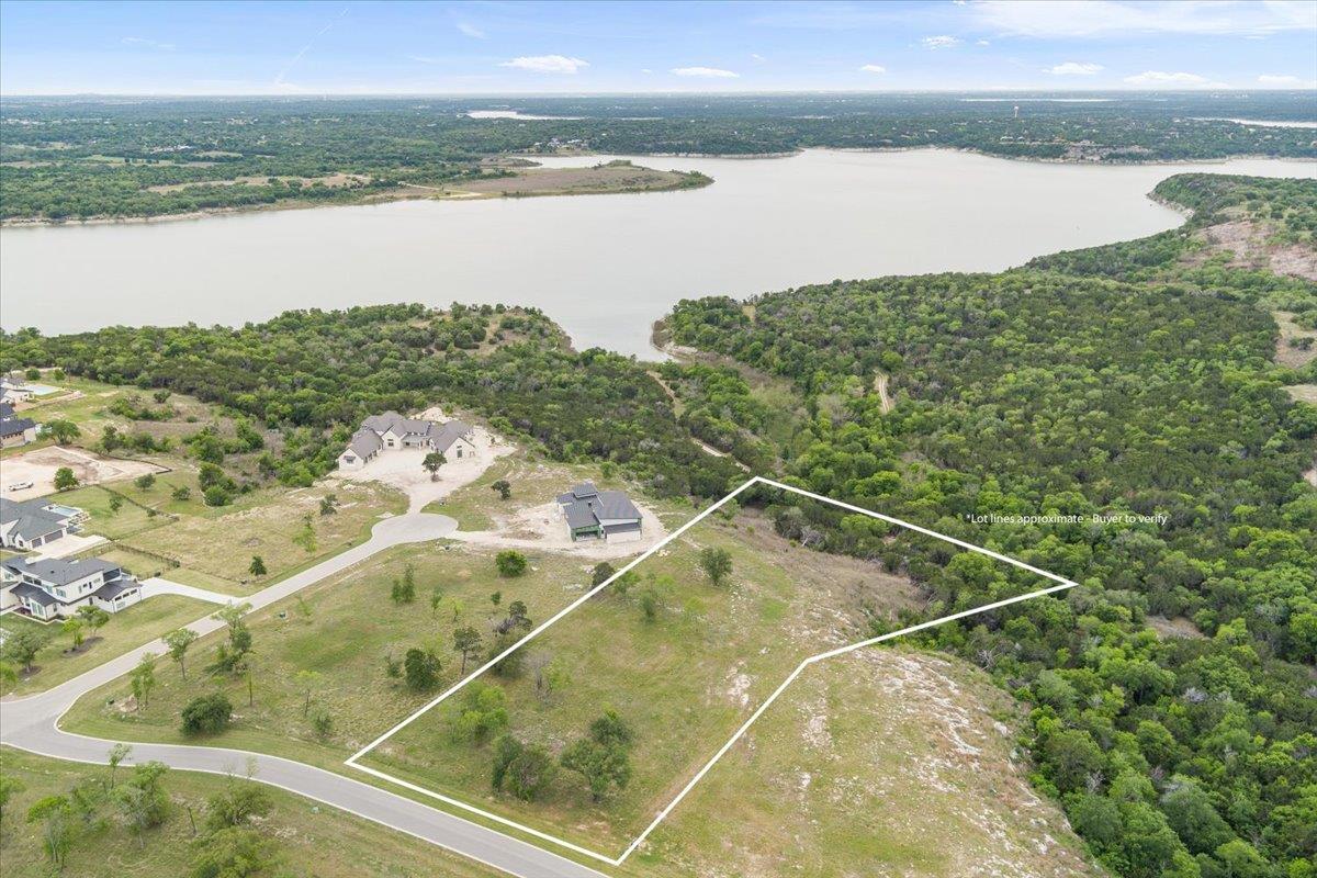 Aerial view of property's location with property 