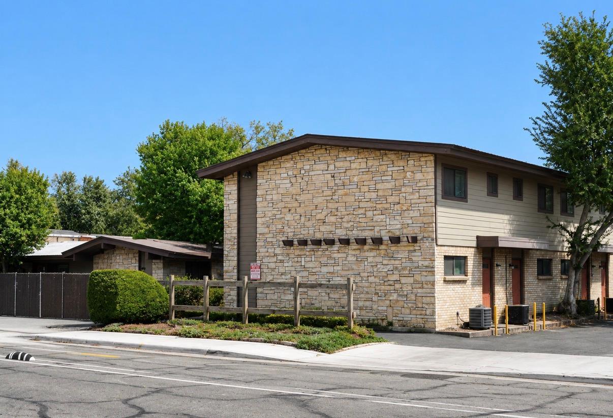 Showcasing a charming facade, this two-story buil
