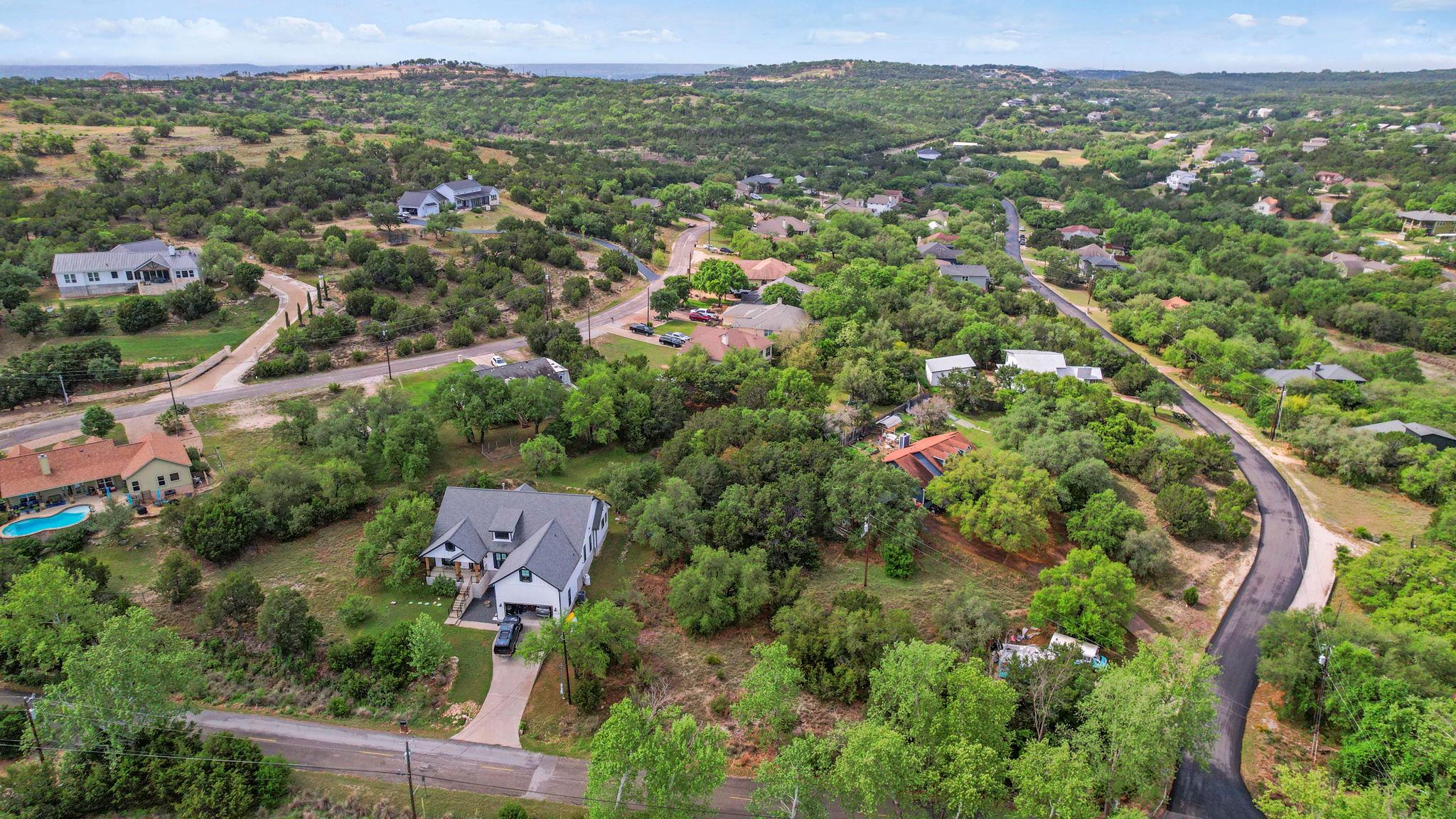 Aerial view of the property and its surrounding a