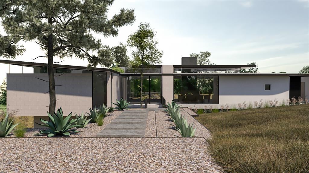 Modern architectural residence featuring extensiv