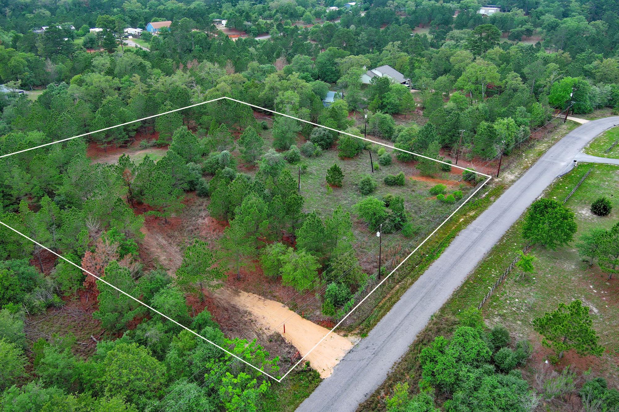 Expansive lot featuring a mix of mature trees and