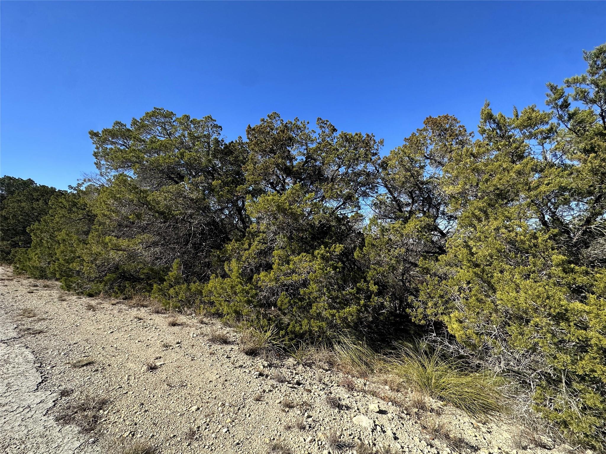 The property features a natural landscape with ex