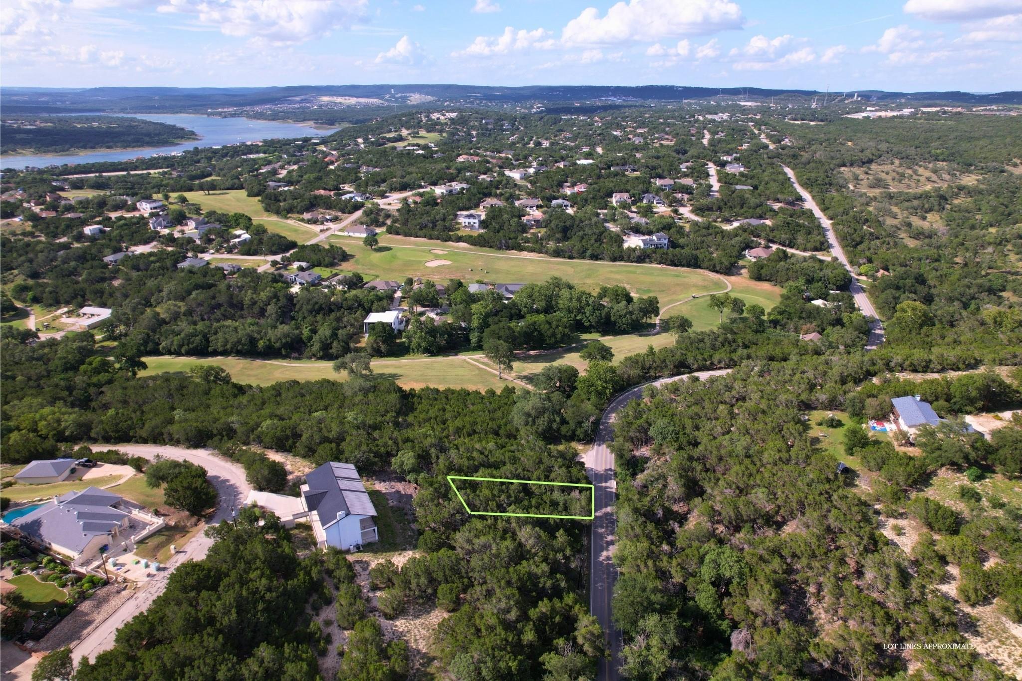An aerial panorama showcases a verdant community 