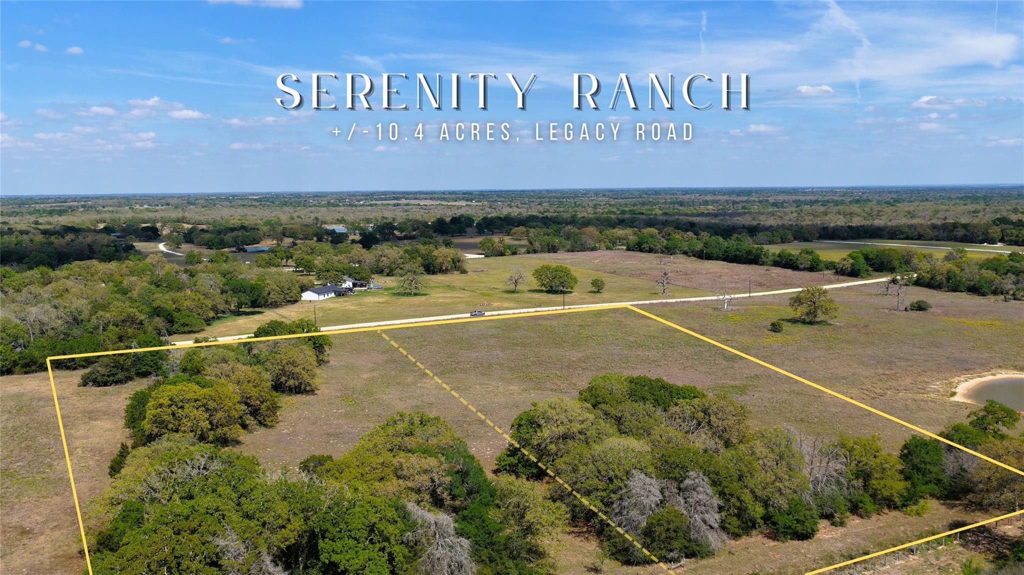 Expansive +/- 10.4-acre lot featuring a mix of op