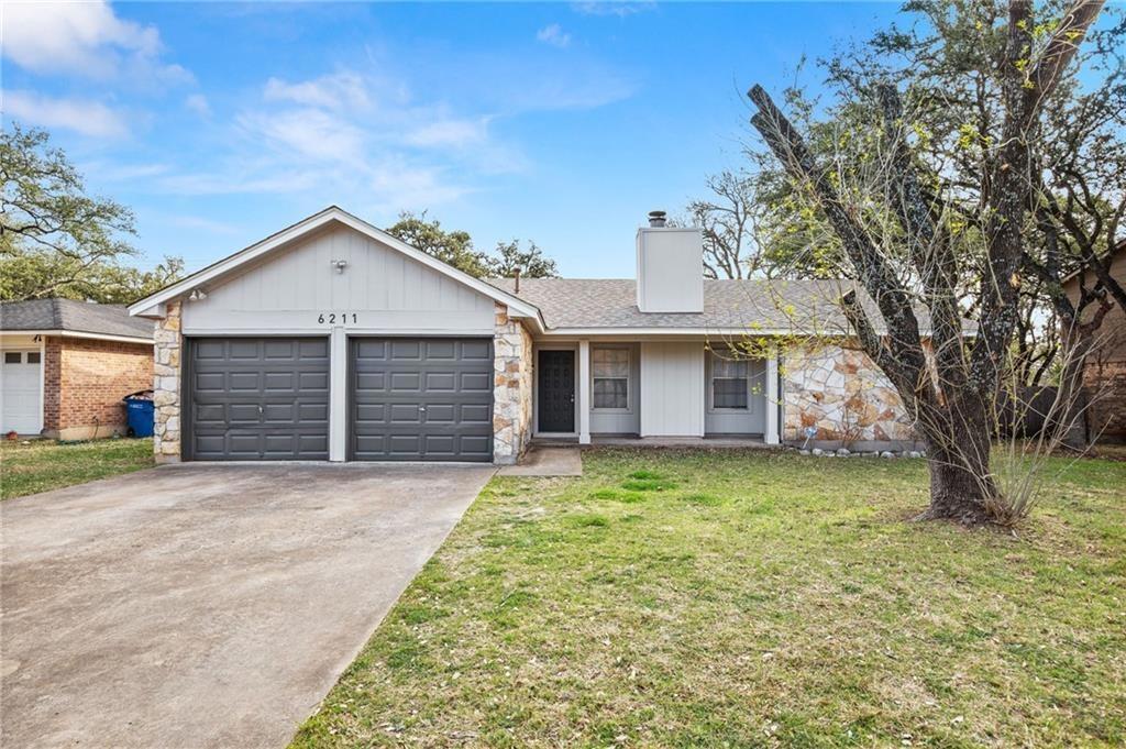 Single-story residence featuring a two-car garage