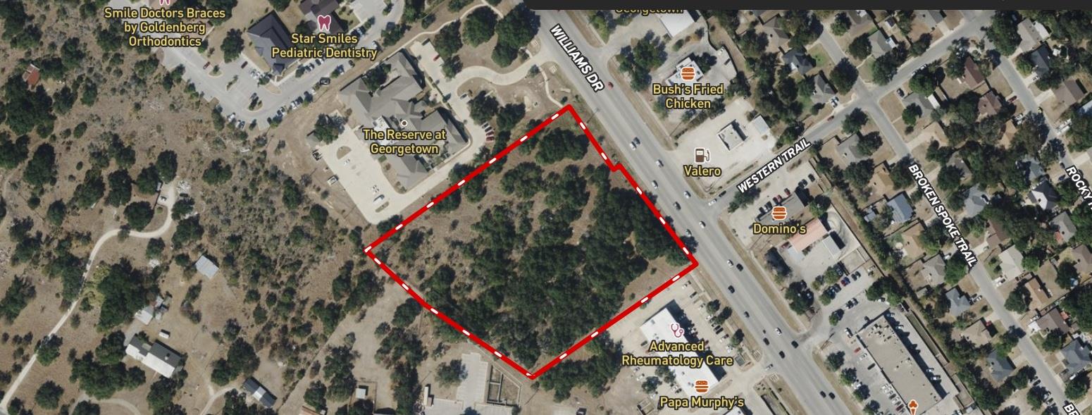 Aerial Site Plan. Outlining the boundaries of the