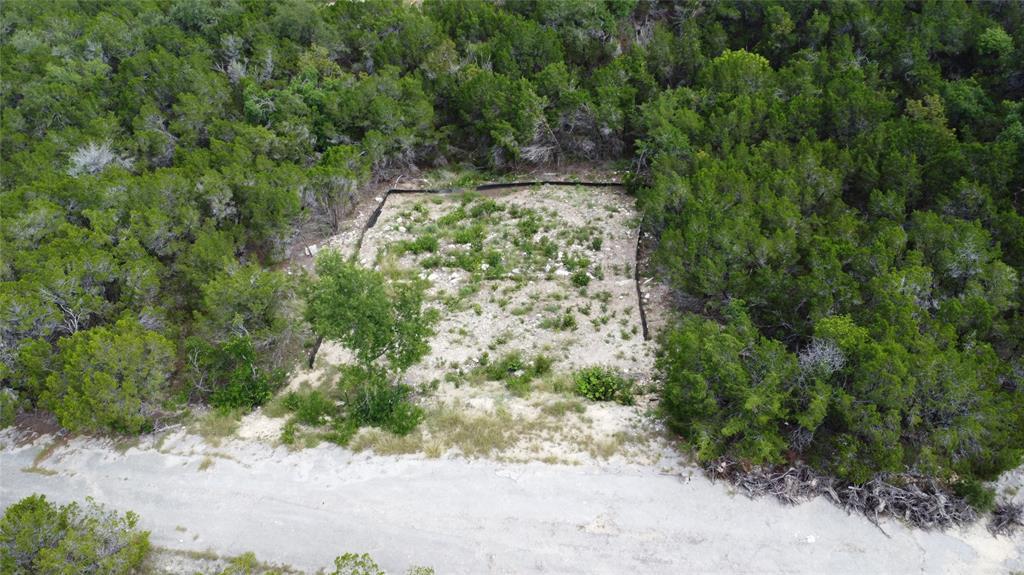 Cleared building site with natural tree line, bor