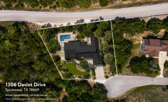 An aerial perspective reveals a private residenti
