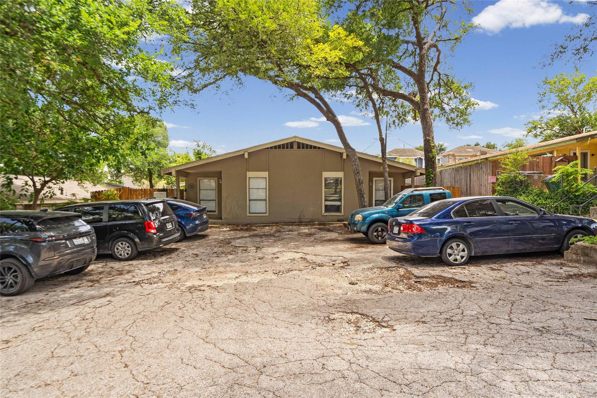 A well-maintained single-story dwelling provides 