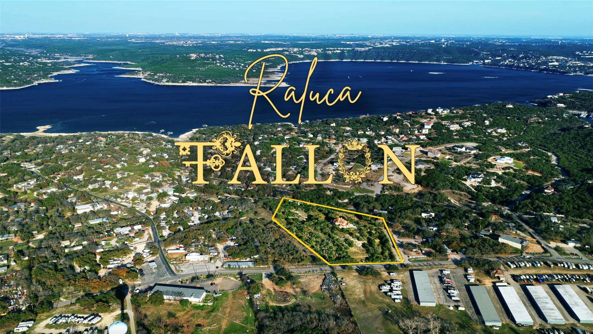 Expansive aerial of a residential area featuring 