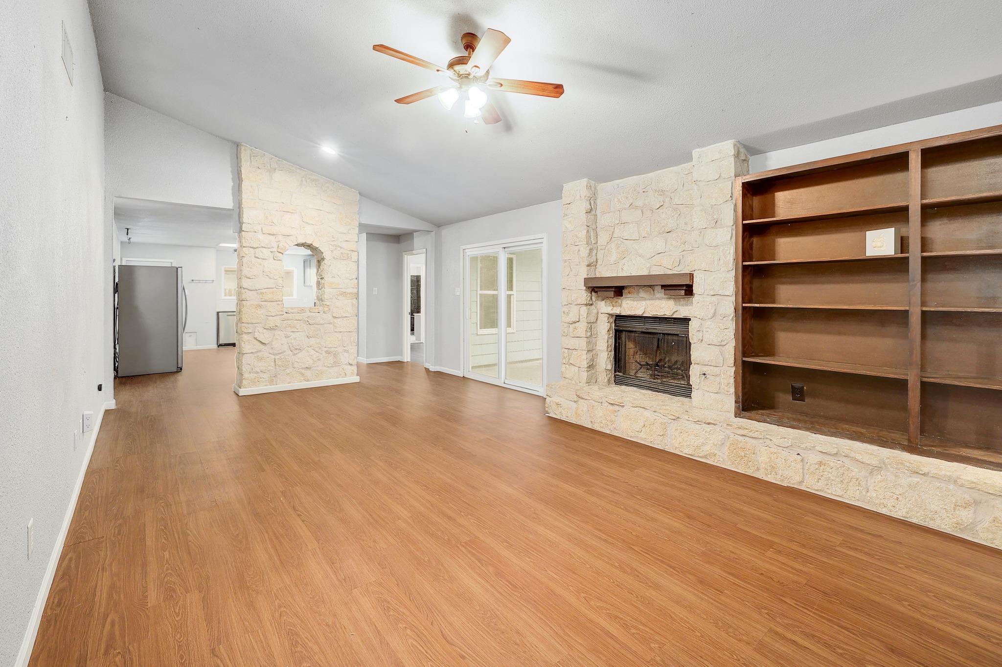 Vaulted ceilings accentuating the spacious living
