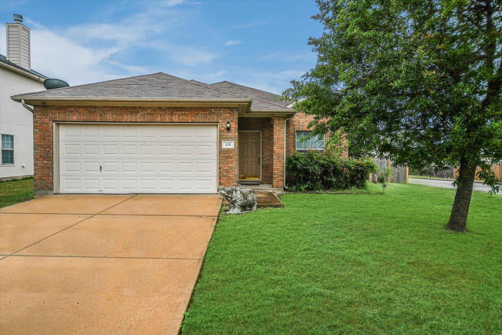 A classic brick exterior offers enduring appeal t