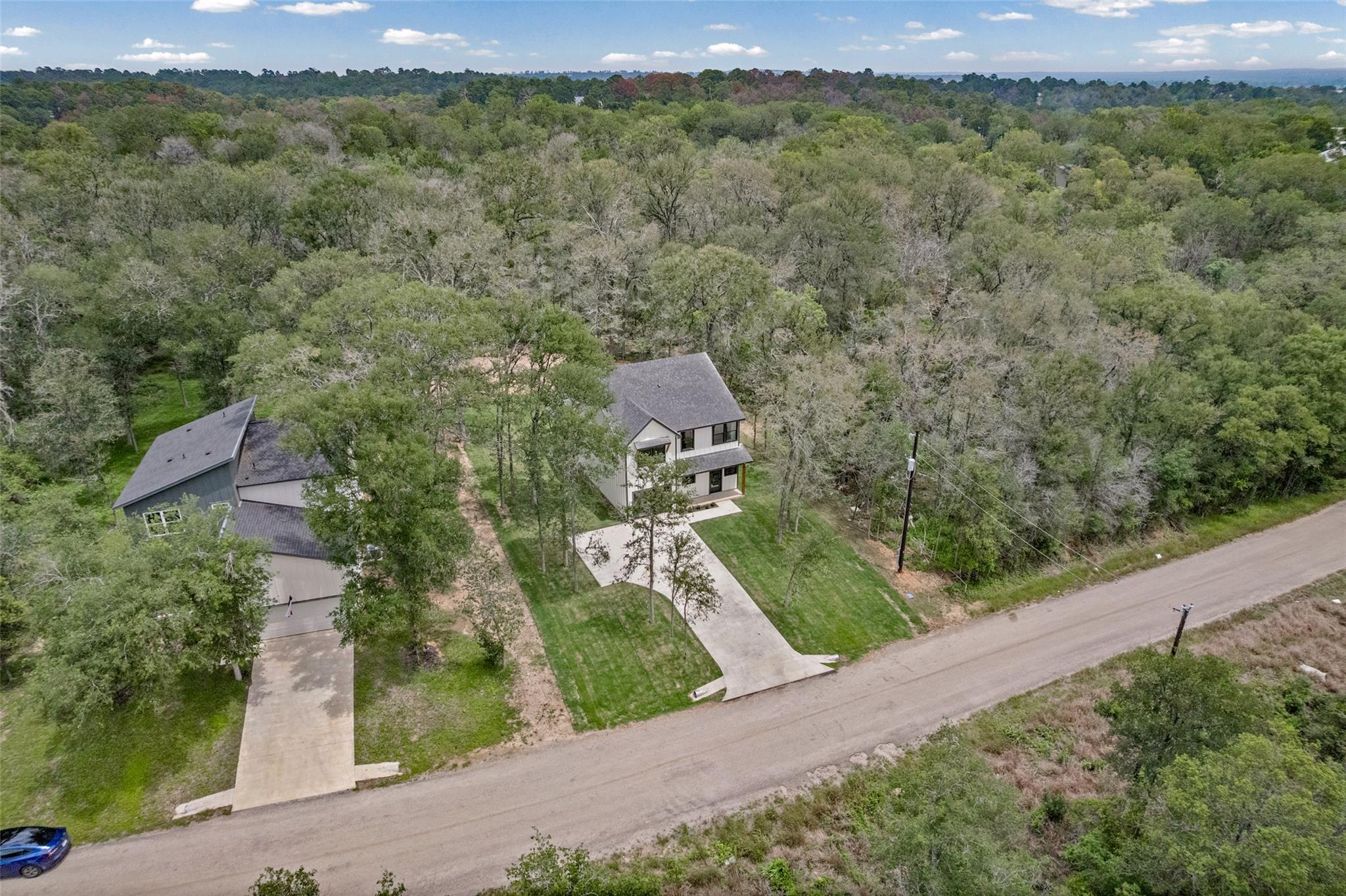 Contemporary two-story residence with a gray faca