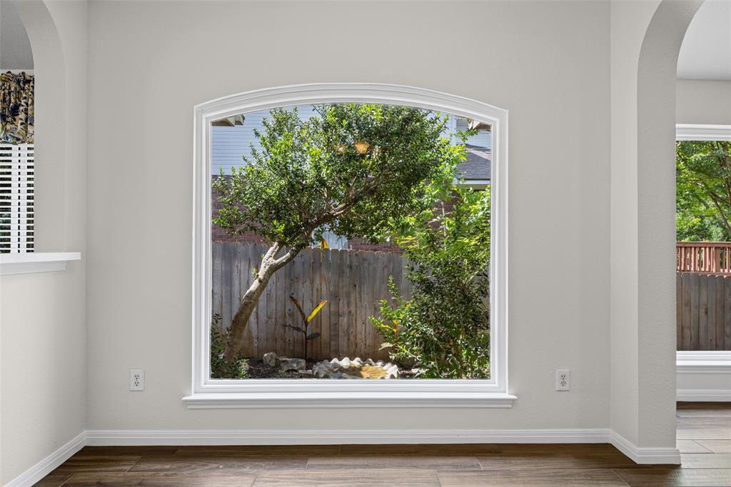 A well-lit interior space offers a peaceful garde