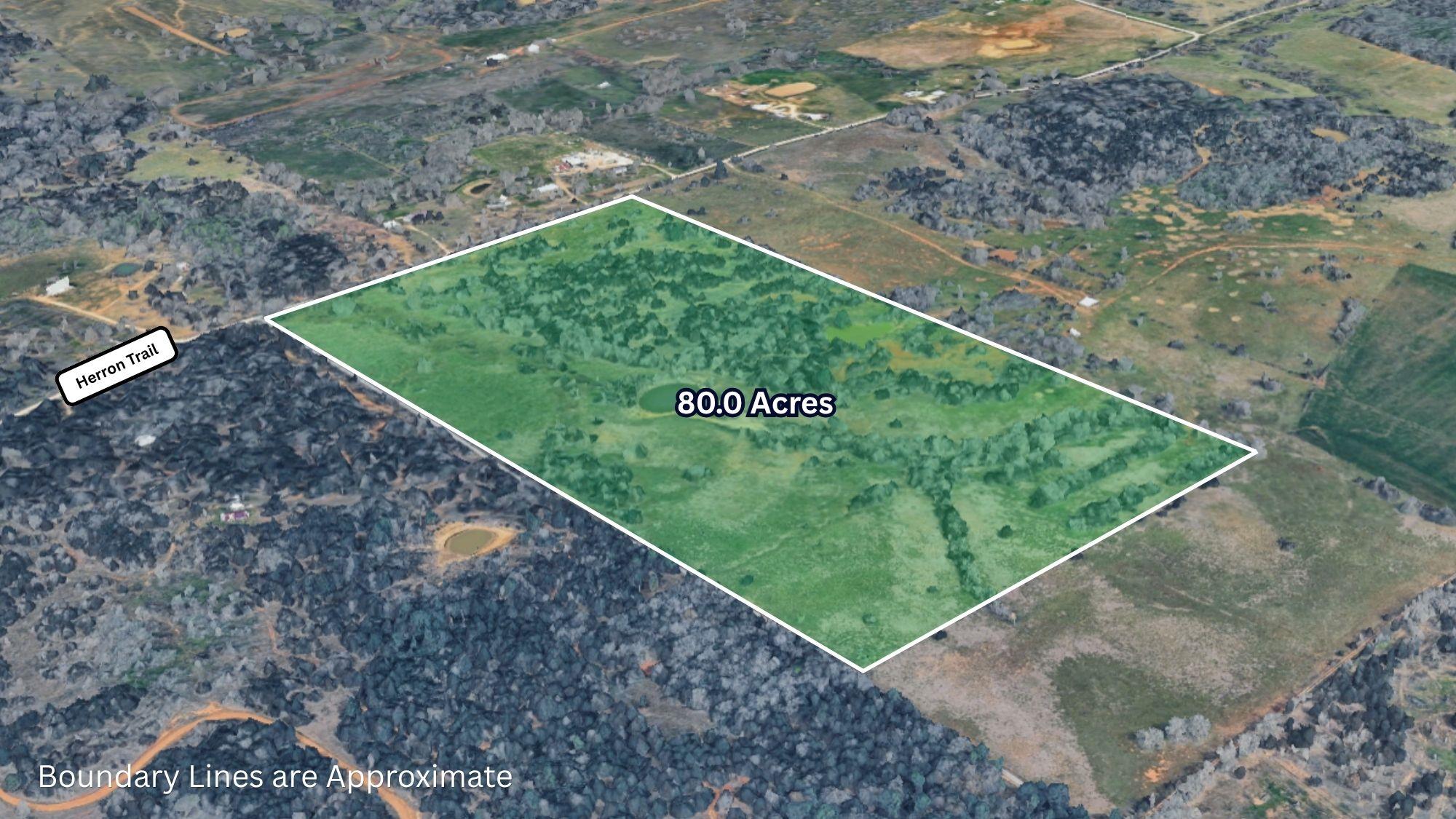 Aerial map of property and surrounding area with 