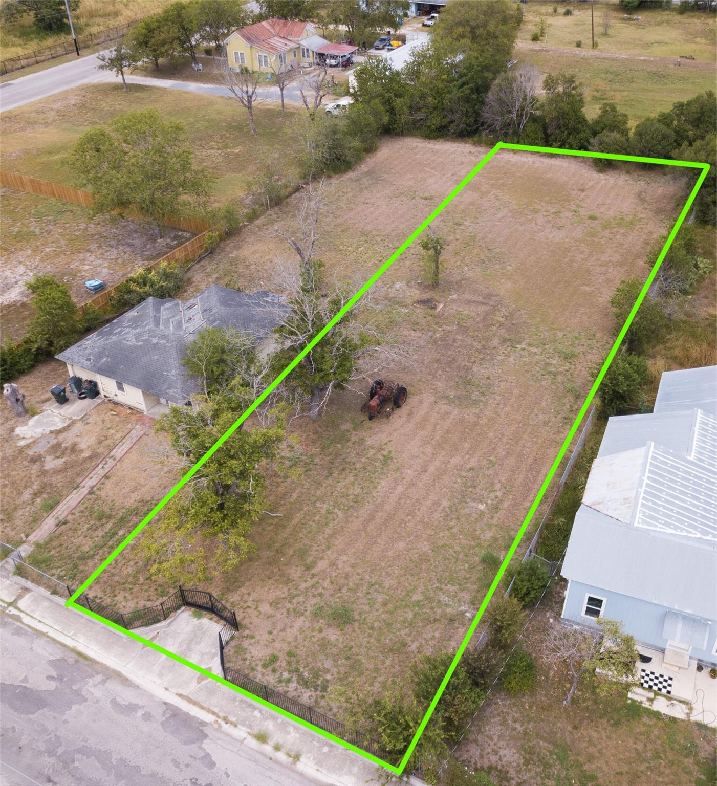 An aerial view captures the vast potential of thi