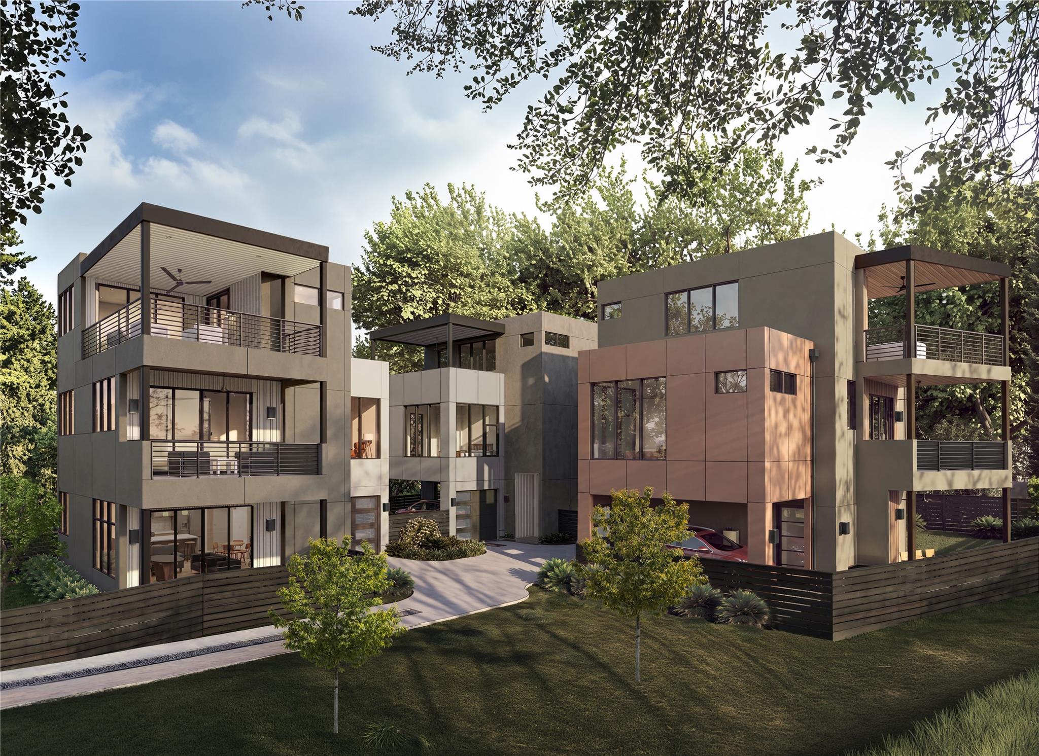 Modern multi-level architecture showcases clean l